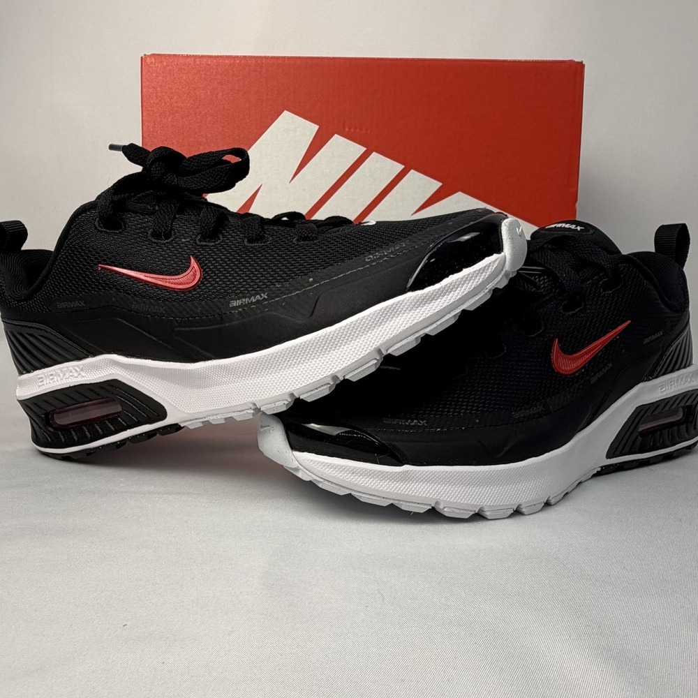 Nike Air Max Bia Sneaker Youth Size 5Y In‎ Black/ University Red-White NIB